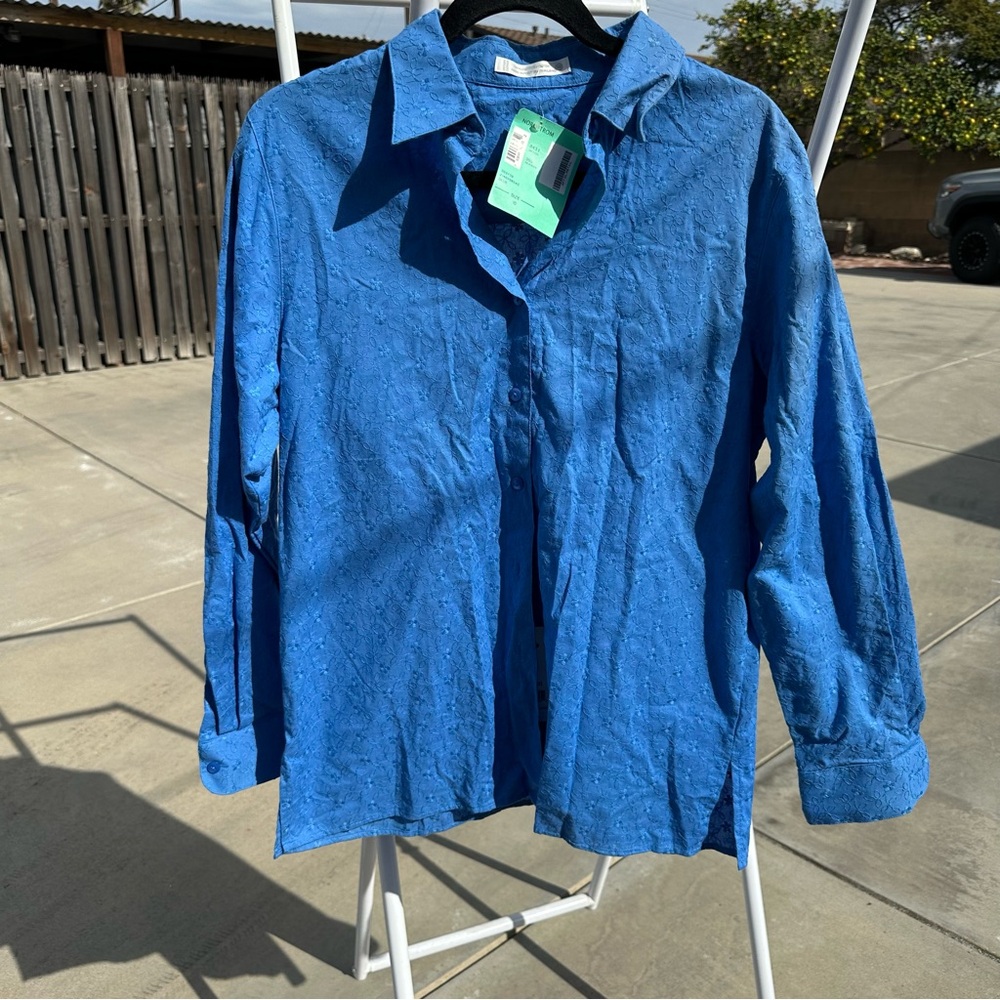 Nordstrom Casual Blue Button Down Shirt